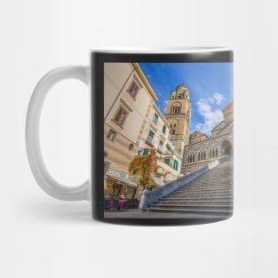 The Amalfi Cathedral bell tower in Amalfi, Italy Mug